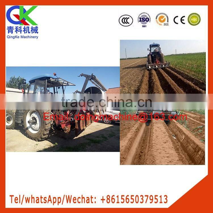The tractor type shallot groove-cutting machine mini-tiller