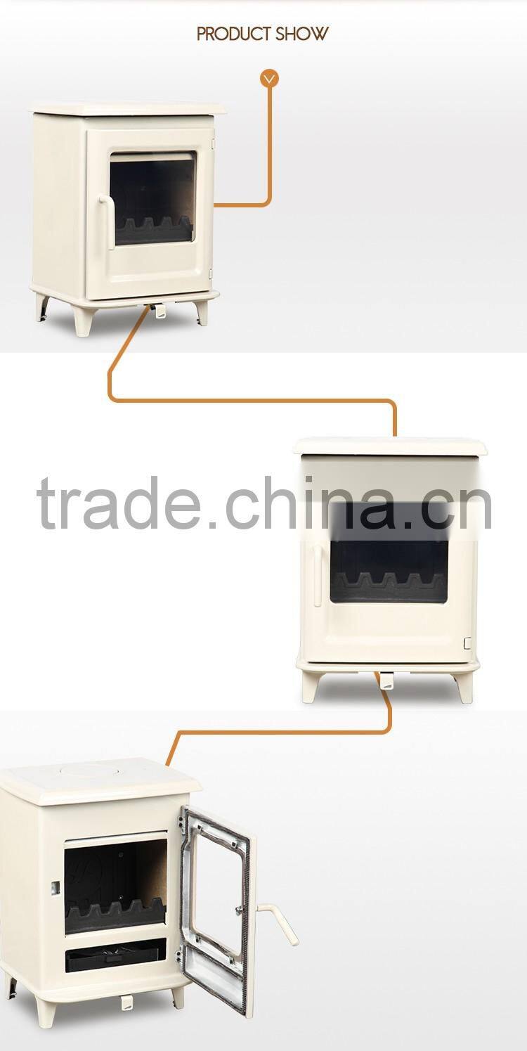 Enamel Type Wood Stoves and Cast Iron Material Wood Burning Fireplace made in China