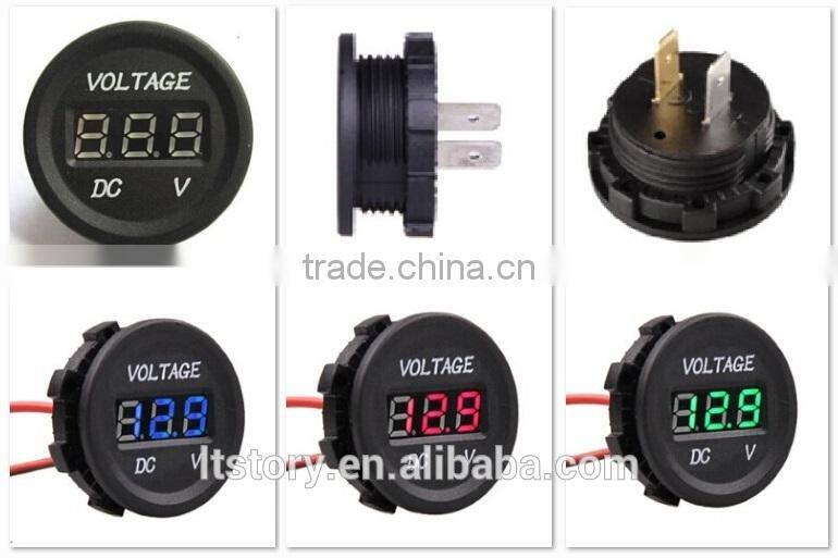 LED display Round Digital only Voltmeter for 12V system