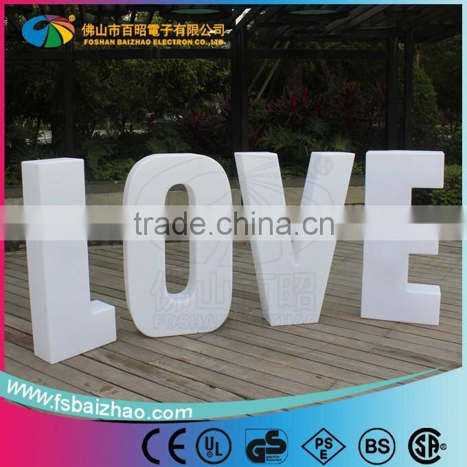 PE plastic LED advertising light letter for sign