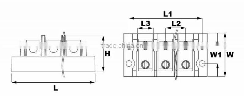 TGP-XXX-B Series 2~12 Pole Electrical Power Splicer Terminal Block