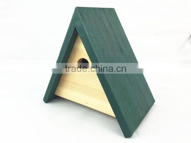 Triangle wooden bird house,FSC wooden bird nest, pet house