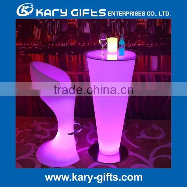 Nightclub bar table led cocktail table illumined rechargeable led poseur table KFT-5011
