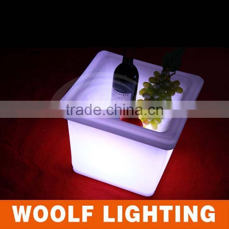 led standing small square ice bucket