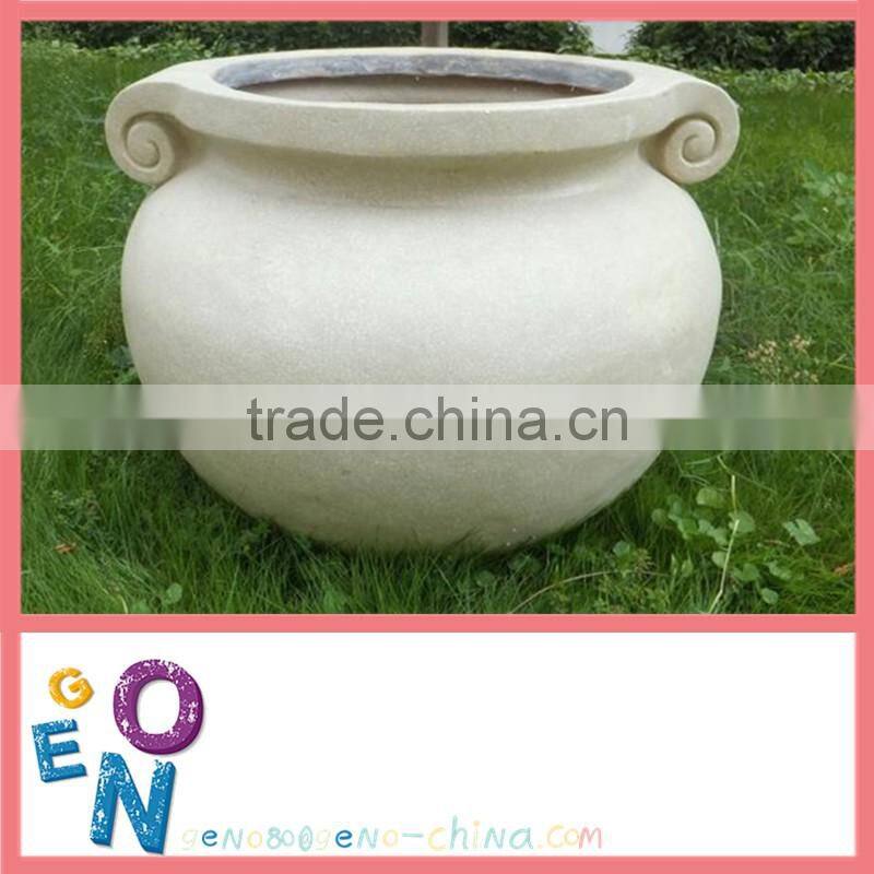 large size URNS handle clay fat flower pot