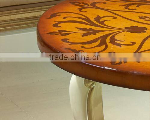 European Style Luxury Coffee Table, Beautiful Painting Wooden Tea Table, Fashionable Little Round Table (BF01-ML043)