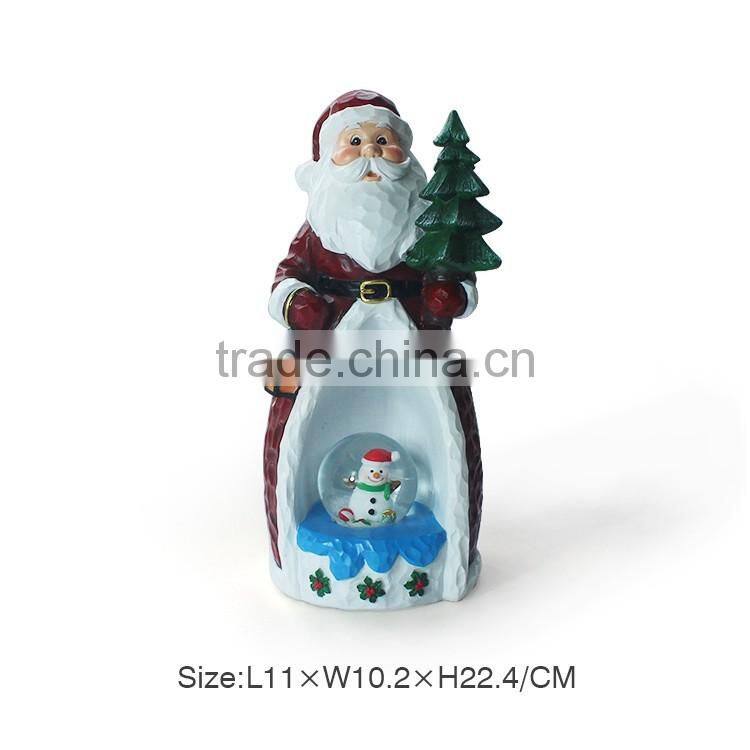 Polyresin Cute Snowman Customized Christmas Glass Snow Water Ball Decoration Resin Unique Shape Snowman Snow Globe