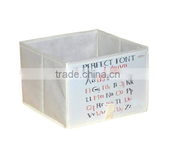 Hot Sale Front PP Printing Fabric Storage Basket