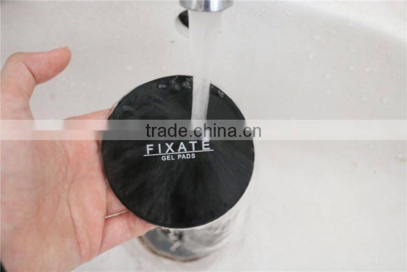Super Sticky Silica Gel Pads Black Round Fixate Gel Pad Washable And Reusable