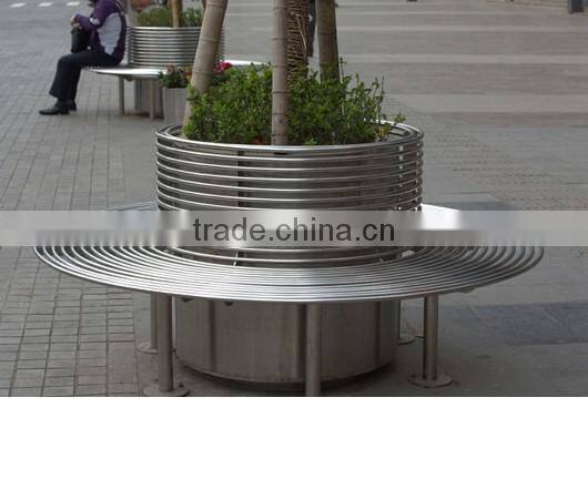 Outdoor Park metal stainless steel chair planter