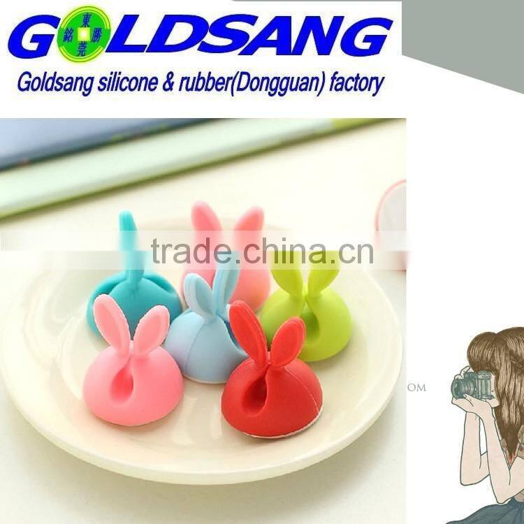 hot selling rabbit silicone cable holder