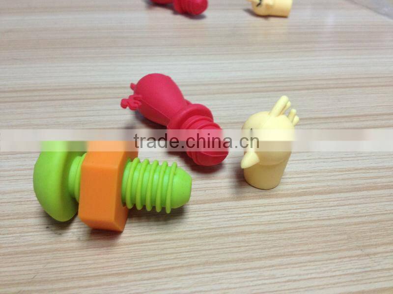 FDA food grade Silicone bottle stopper wine pourer