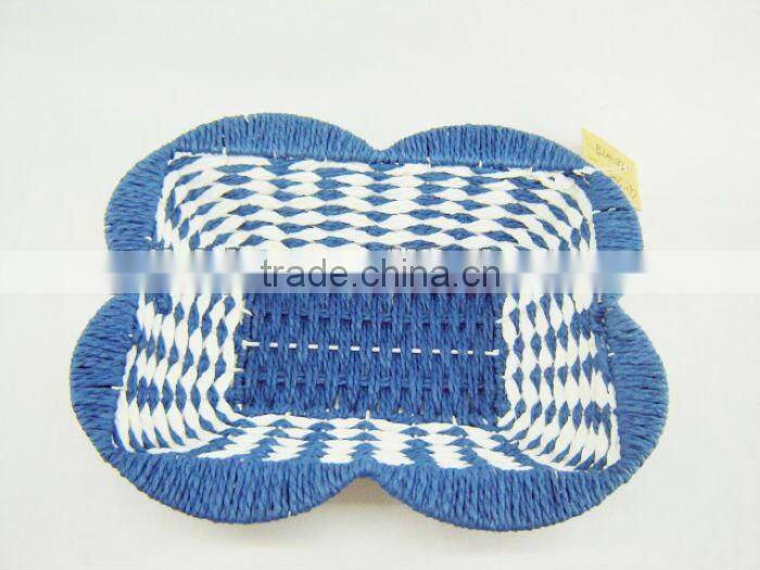 Paper rope fruit tray with various of color