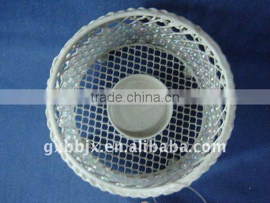 White pearl wire round decorative candle lantern craft