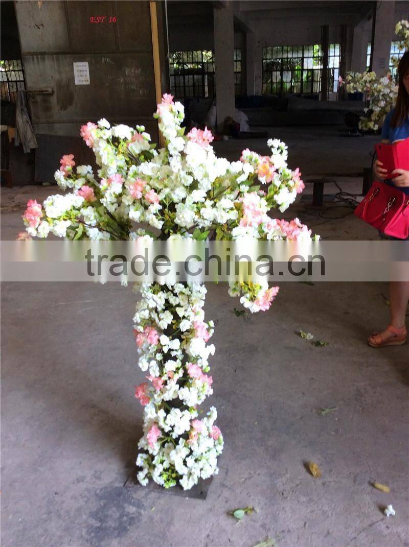 Plastic artificial cherry blossom tree in mini size