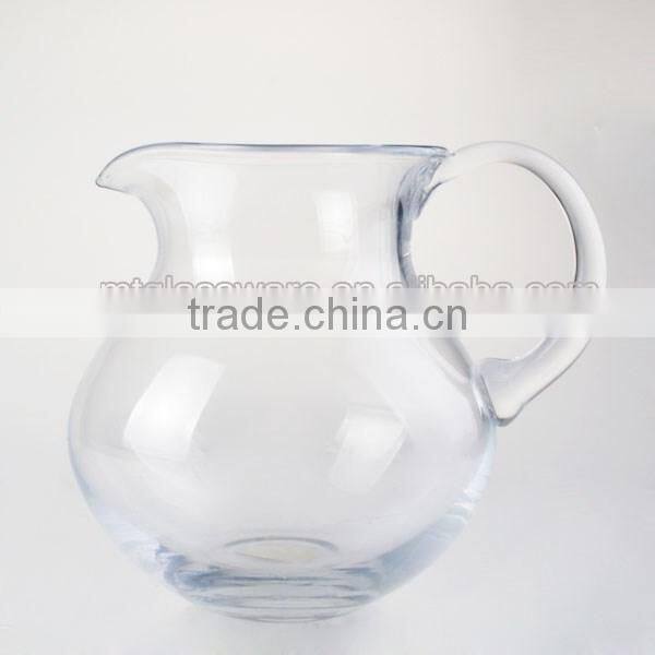 cheap hand blown glass pitcher milk bag pitcher