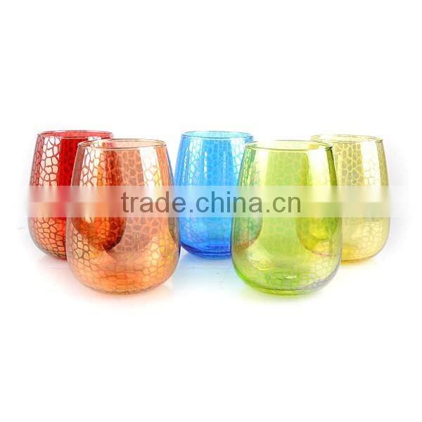 14oz tall water glass cup christmas holiday cooler drinking glass