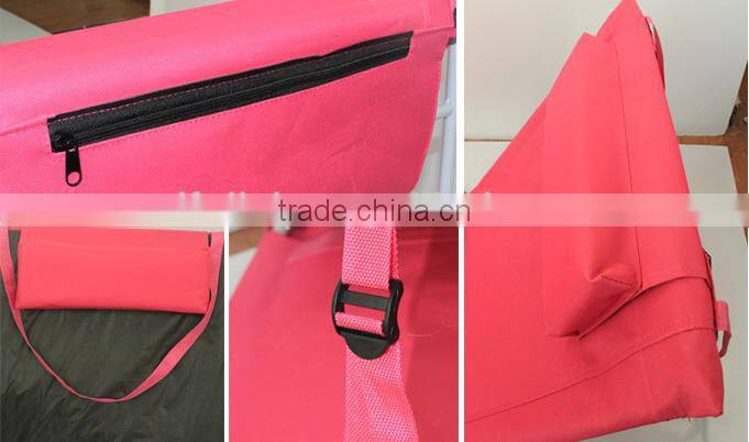 Folding foam beach mat with backrest