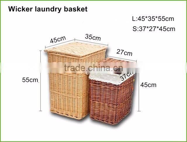 Hot sale handmade dirty laundry baskets wholesale laundry hamper