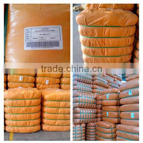 Hot sale 3D*64mm three-dimensional Colored 100% polyester material recycled polyester fiber