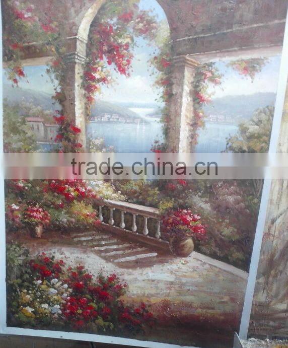 Quality Handmade Garden Oil Painting on Canvas