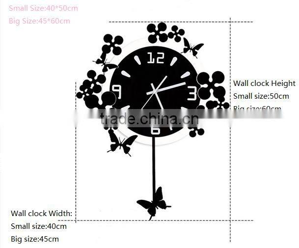Luxury Modern DIY acrylic Wall Clock Stickers Decals Home Room Art Decor Watches/timepiece