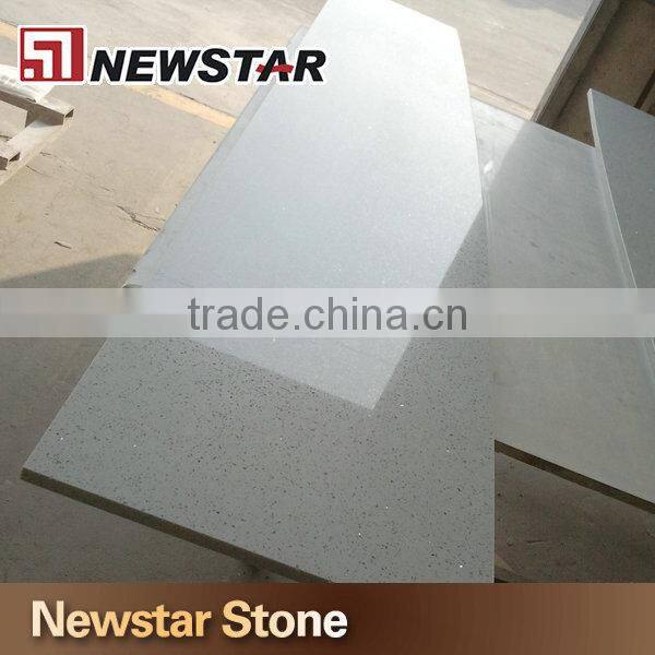 Polished shimmer white quartz crystal stone tiles