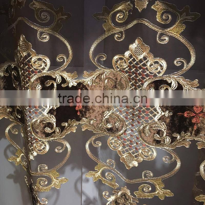 ZY9987 Luxury European style living room bedroom black curtains shade American luxury jacquard curtains