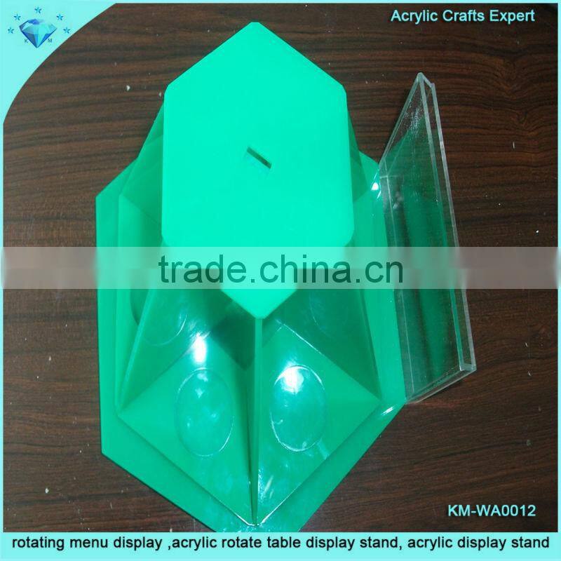 Fashion and colorful acrylic rotate table display stand