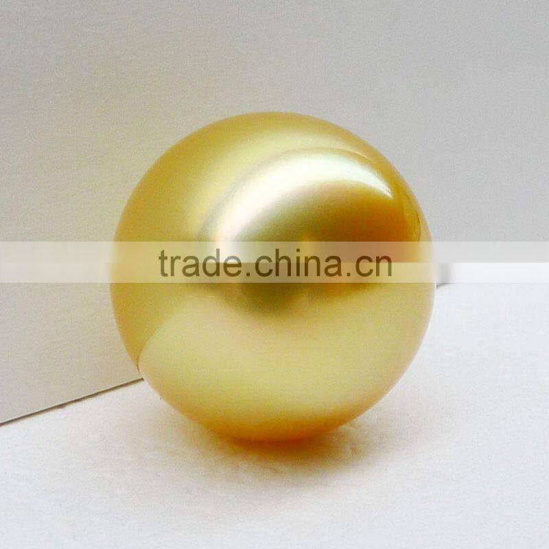 perfect AAA 15-16mm golden round south sea pearl
