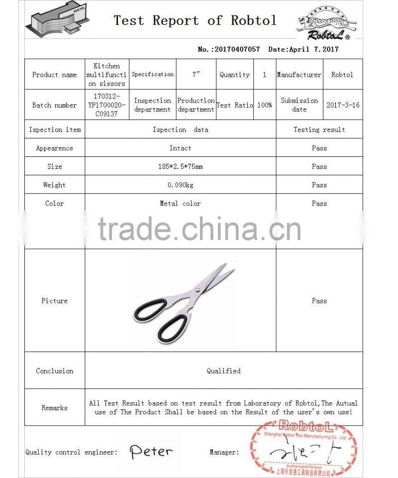 Kitchen Scissors Shears Chicken poultry fish meat Knife Serrated Multi Purpose Function Vegetable Fruit Food Herb