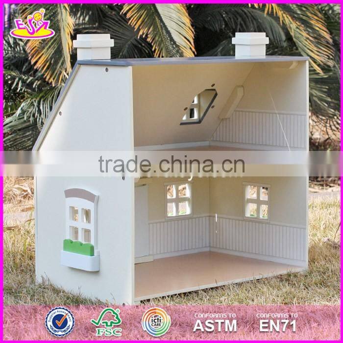 New design beautiful princess wooden dollhouse for children W06A218