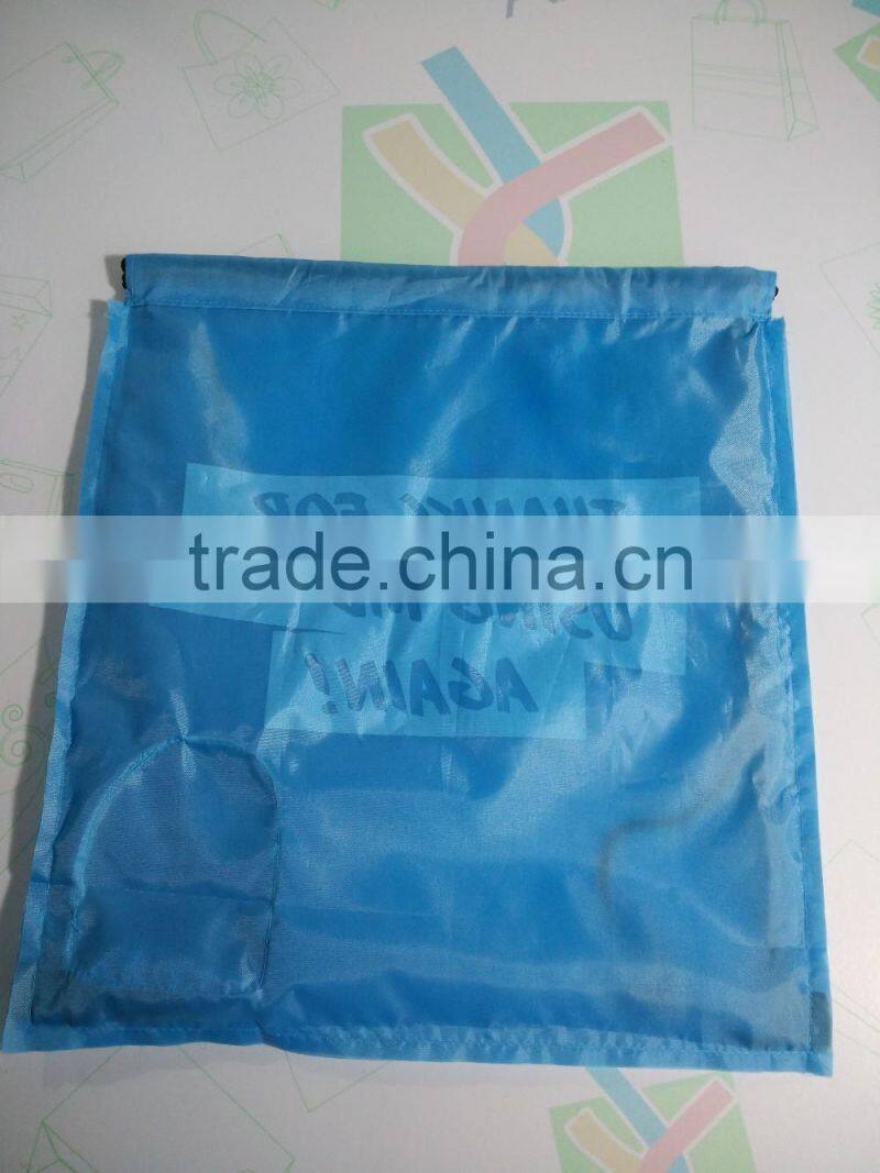 100% Promotional Cinch Pack rpet cinch sports bag with logo printing on the bag and the pouch