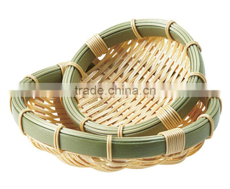 Plastic Round Deep Bamboo Tray Strainer Deep Bon Zaru Bamboo Tray Edamame Tray