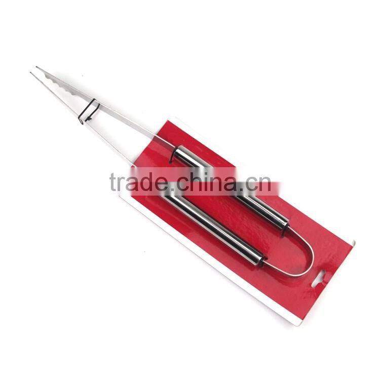 Stainless steel kitchen tongs BBQ accessories grip for picnic food