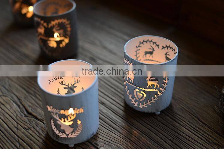 Pattern holder creative gifts iron ornaments wholesale metal crafts Christmas candle holder for gifts
