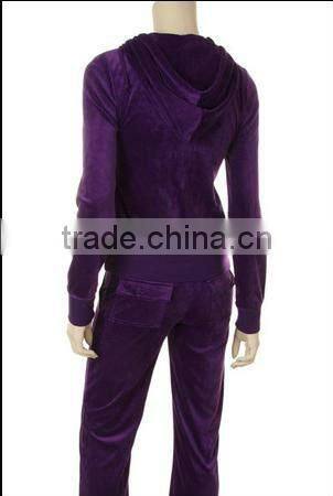 wholesale cheap velvet long sleeve pants zip up plus size track suits for women