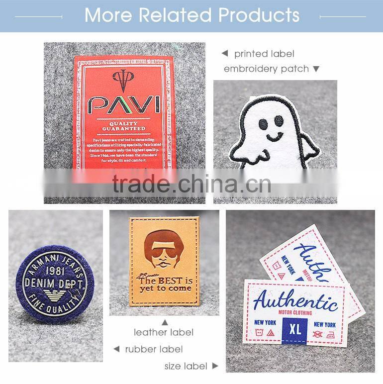 Factory Price Color Printed Cotton Label for clothing
