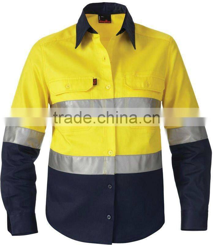 100%cotton reflective safety flame retardant shirt for worker