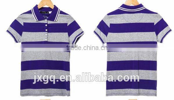 2014 new design hot sale cheap uniform with striped dry fit polo shirts wholesale