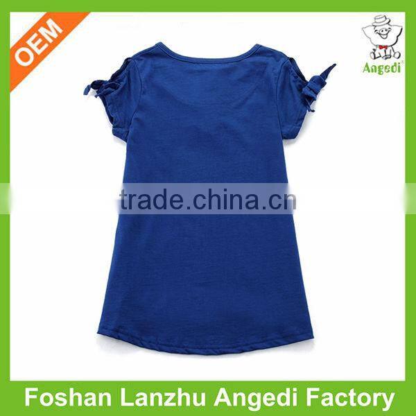 OEM extended length teen girls lovely organic cotton t shirt