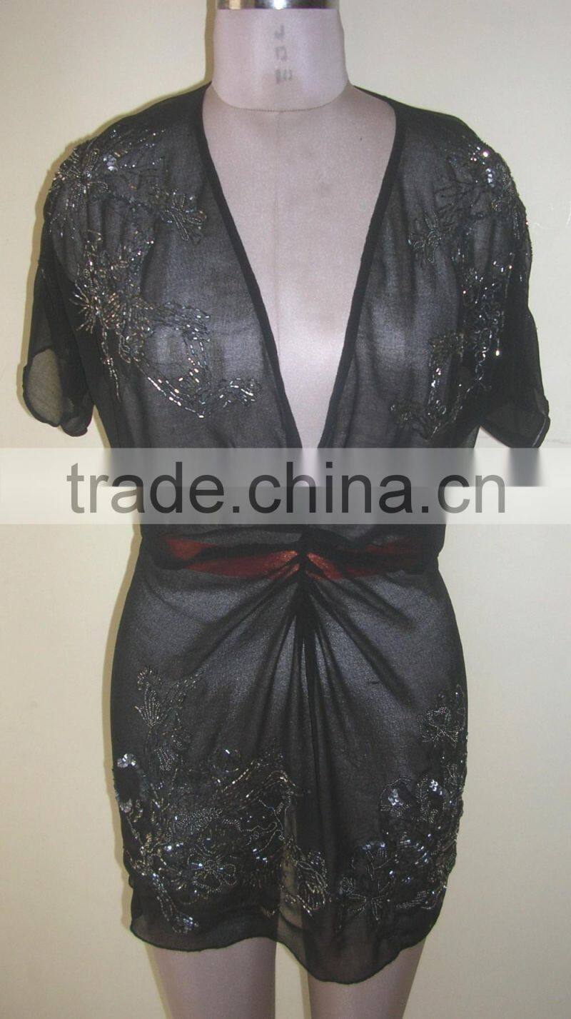 beach kaftan with sequence