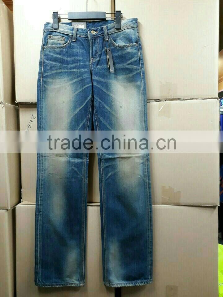 Cheap stock lot sale various Man Woman's Denim jean from Korea
