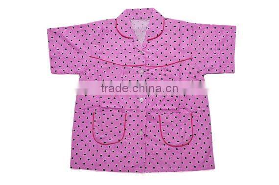 2017 Custom Made Pajamas Black Polka Dots Girls Pajamas Set
