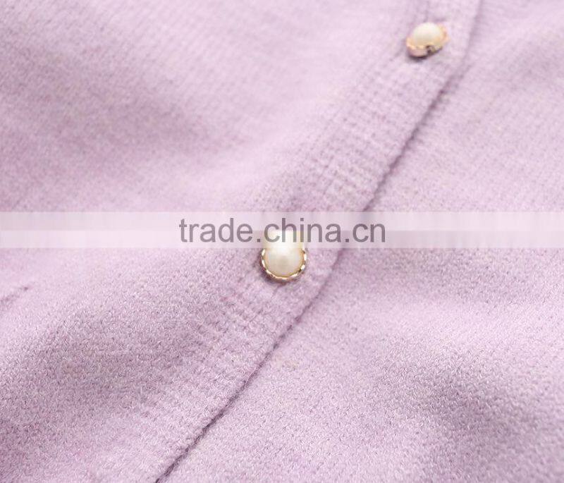 Long Sleeve Loose Handmade Knit Wool Knit cardigan Sweater Designs for Girls