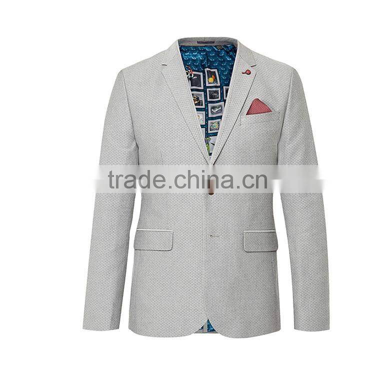 New Design Cotton Polyester Slim Fit Man Business Suit