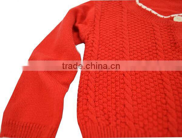 Sweater knit fabric models sweater for girls cardigan sweater