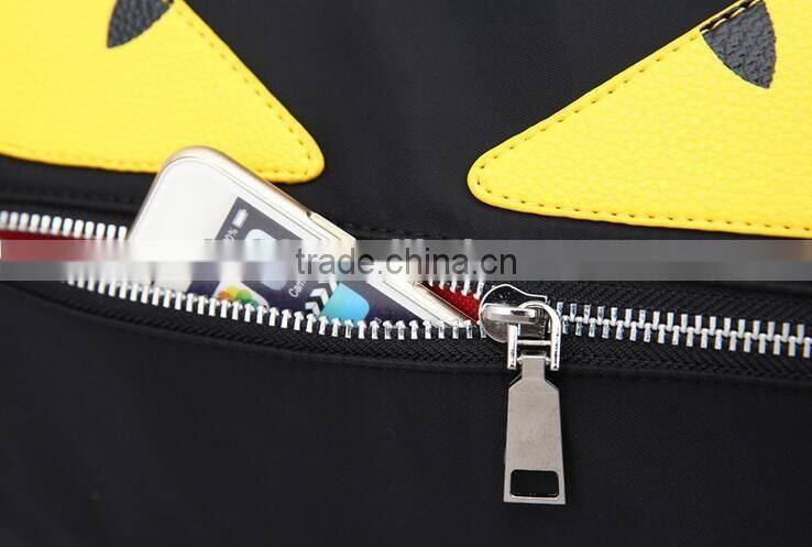 2016 fashion handbag backpack female Korean Pu small monster simple backpack leisure travel bag bag of wind