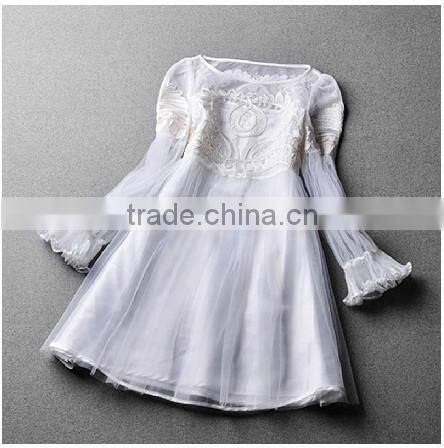 White Sexy Korea Skirt Girl Dress Patterns Formal Dress With White Custom Garment