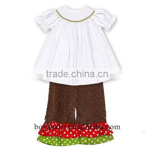 Lovely girls Tunic and Ruffled Legging Set Bunny pattern on top ruffle at the bottom Easter T-shirt &Tenths pants outfits